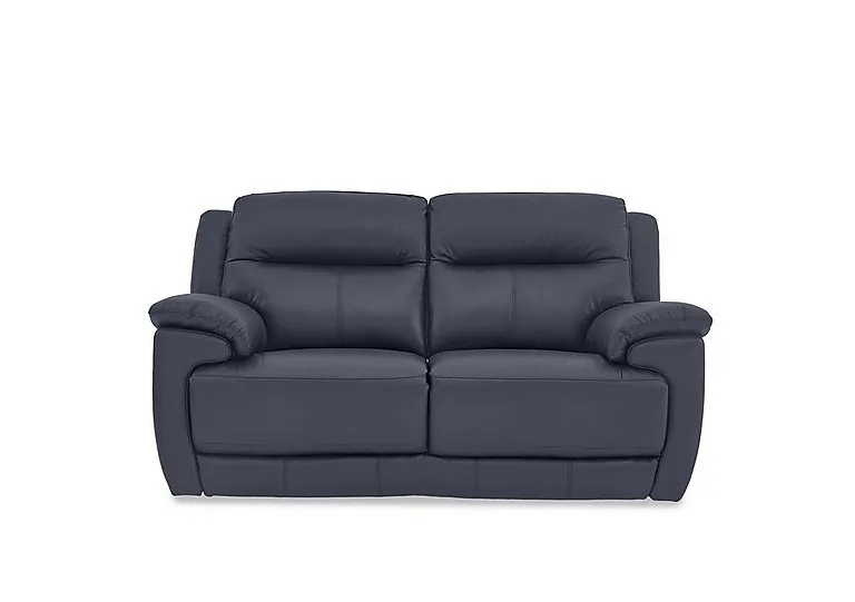 Touch 2 Seater Leather Sofa - BV Ocean Blue