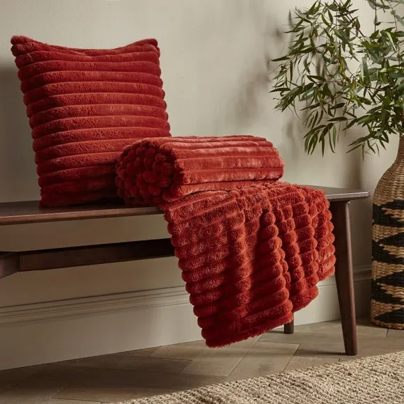 Catherine Lansfield Cosy Ribbed Square Cushion 4