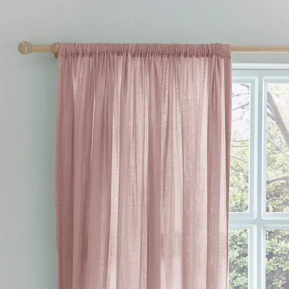 Cotton Muslin Slot Top Curtains 1