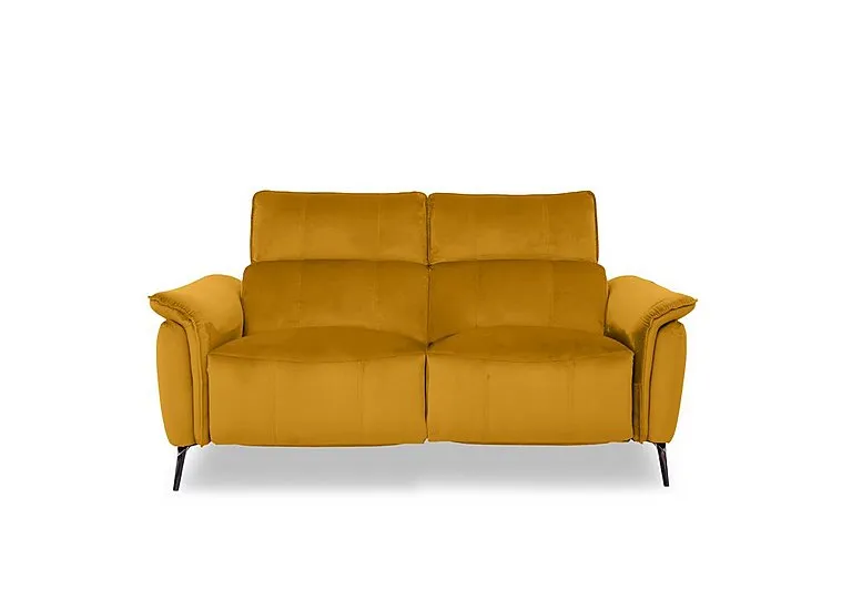 Jude Fabric 2 Seater Power Recliner Sofa with Power Headrests - Opulence Saffron