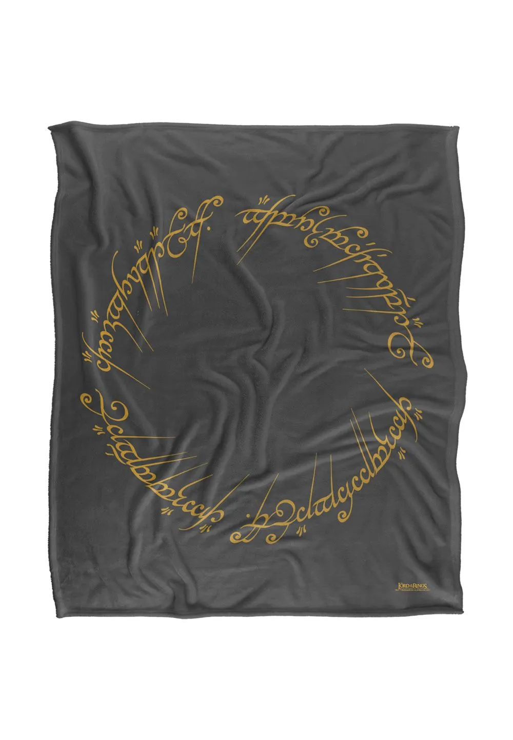 Warner Brothers Lord Of The Rings Logo Officially Licensed Silky Touch Super Soft Throw Blanket 152 x 127 cm in White