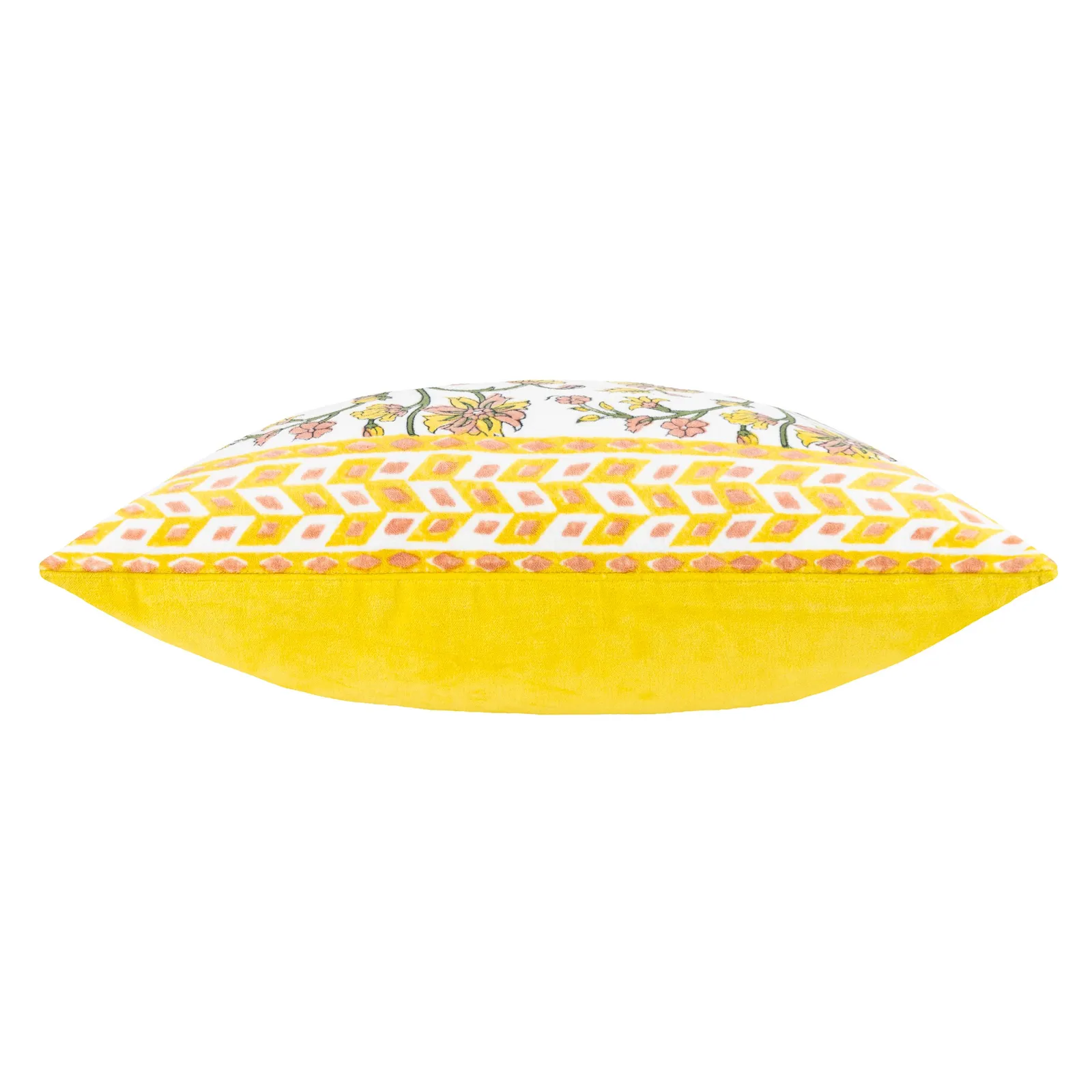 Paoletti Mentera 100% Cotton Floral Cushion in Yellow 4