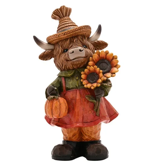 Country Living Highland Cow with Sunflowers Ornament 3