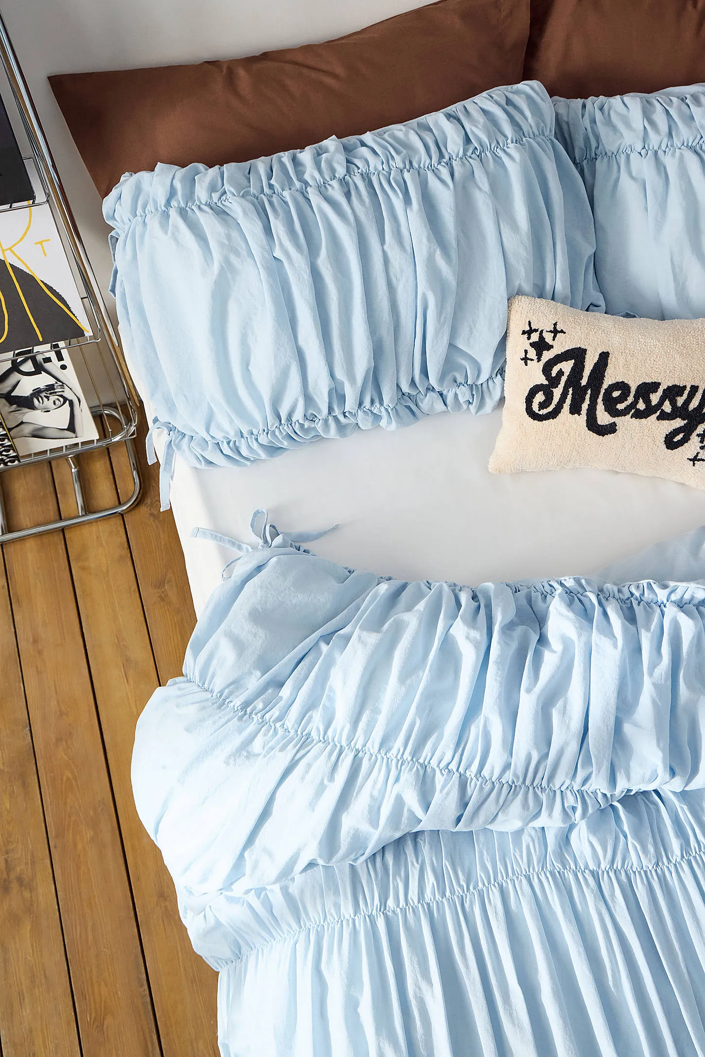 Cinched Duvet Set - Soft Blue 2