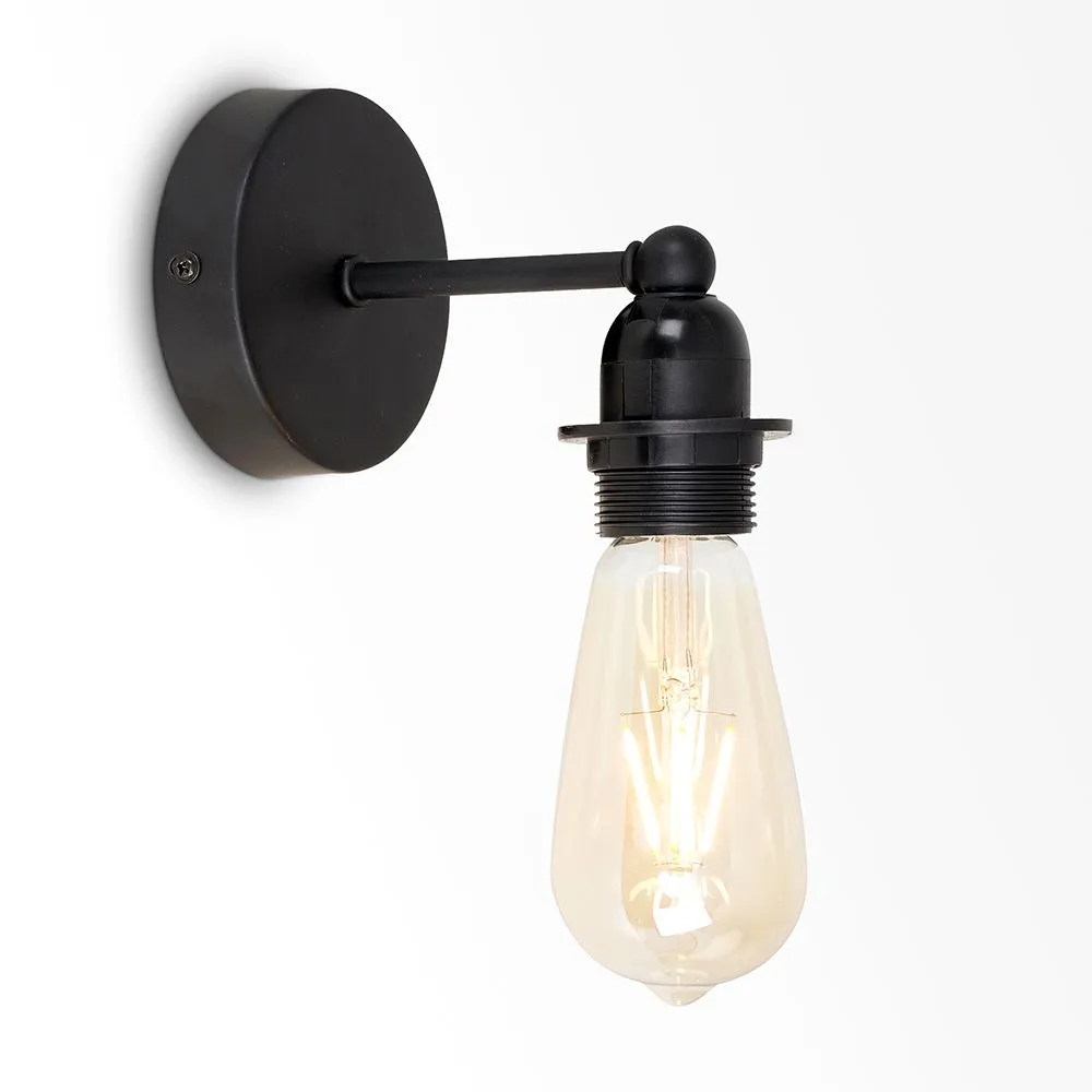ValueLights Pair of Black Indoor Wall Light 3