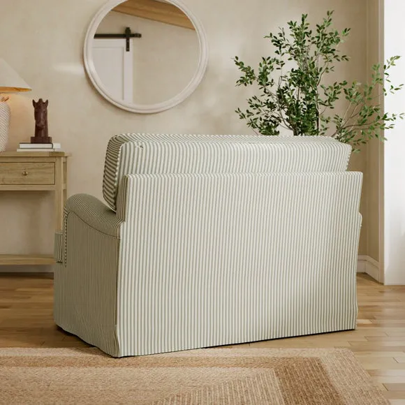 Beatrice II Rutland Stripe Fixed Loose Cover Snuggle Chair 2
