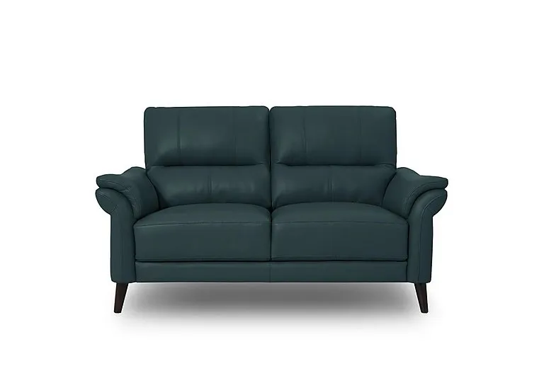 Winner 2 Seater Leather Sofa - Peacock