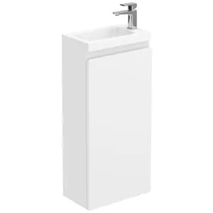 Halite Waterproof White Vanity Unit with Basin - 400mm