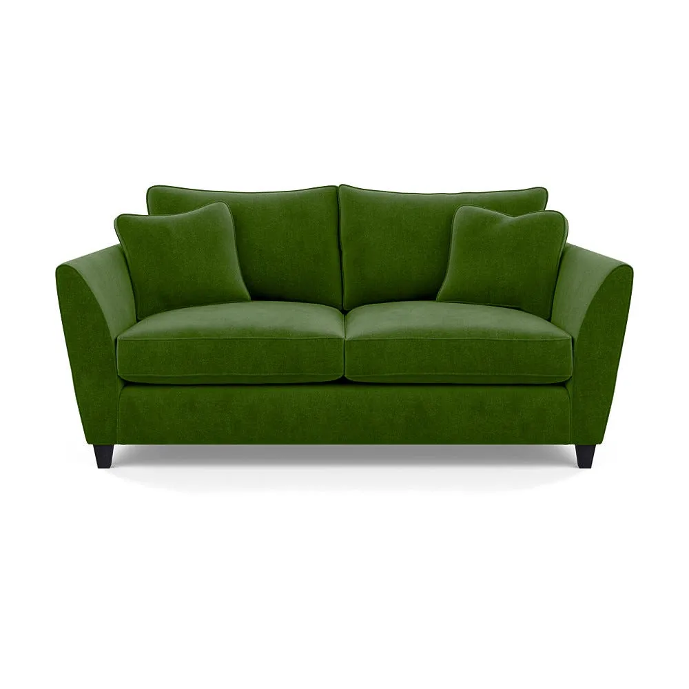 Heal's Torino 3 Seater Sofa Smart Luxe Velvet Grass Black Feet 1
