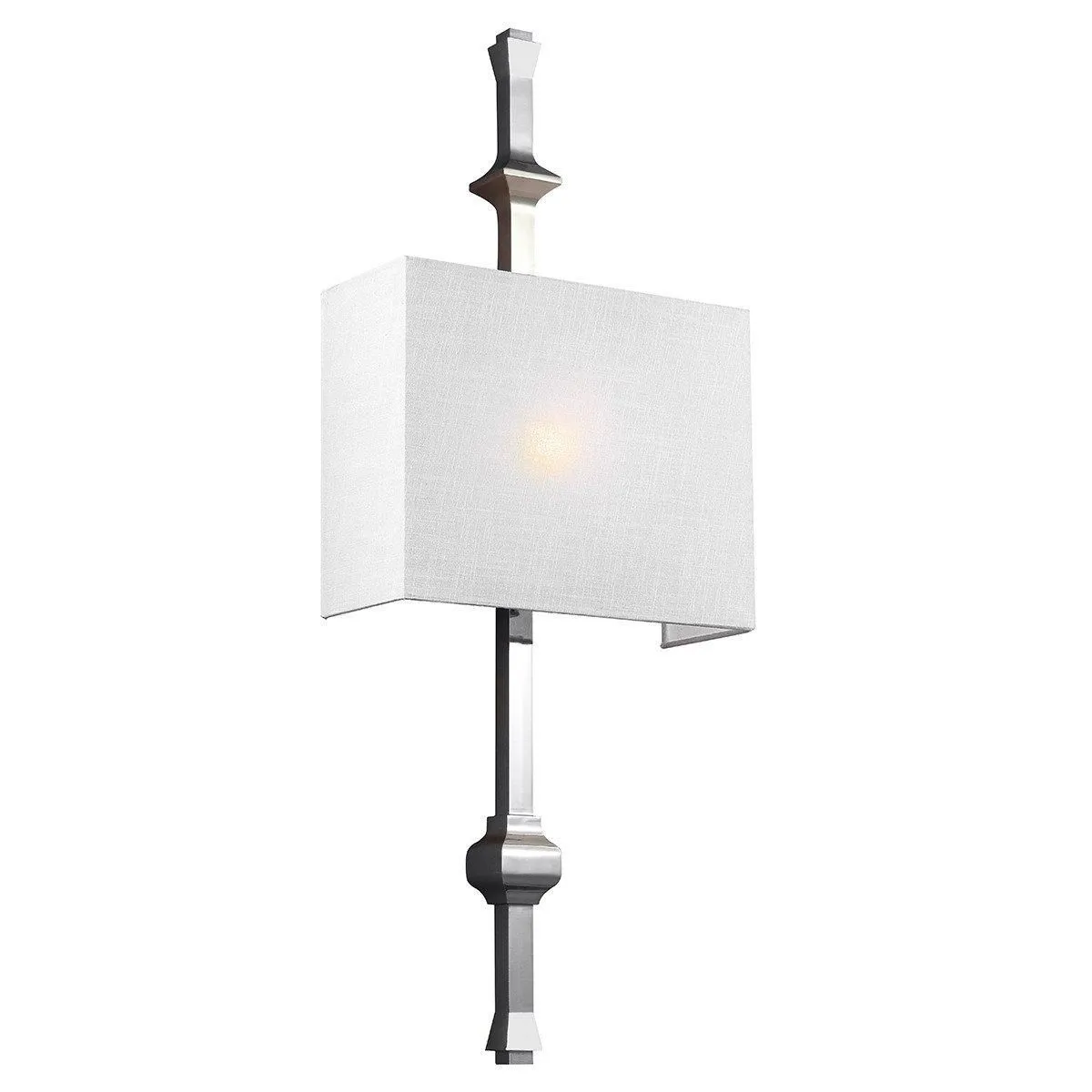 Netlighting Teva 1 Light Indoor Wall Light Polished Nickel E27 in Grey