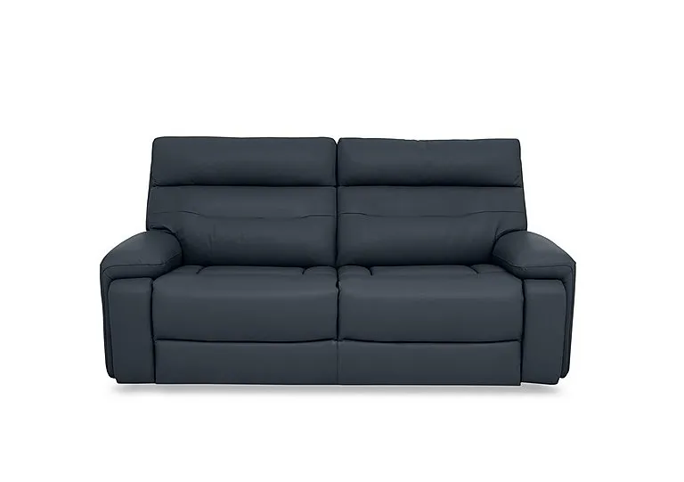 Cinemax Leather 3 Seater Sofa - Natural Milled Navy