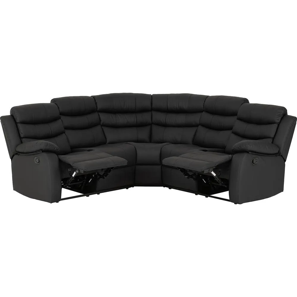 Seconique Roma Corner Recliner Sofa in Black 6