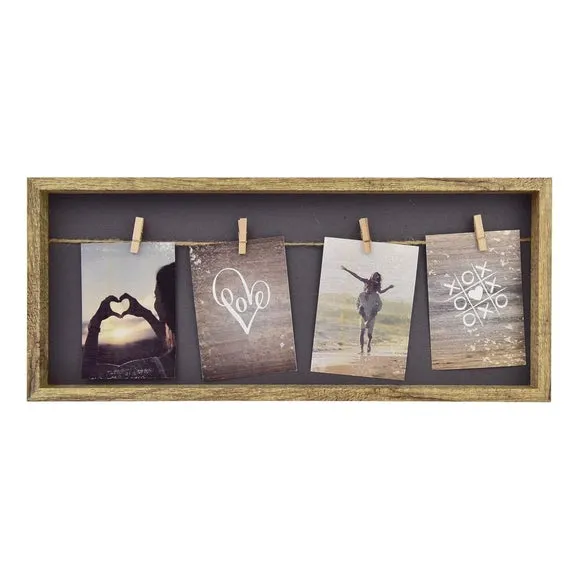 Nielsen 4 Postcard Wooden Collage Clip Multi Photo Frame 2
