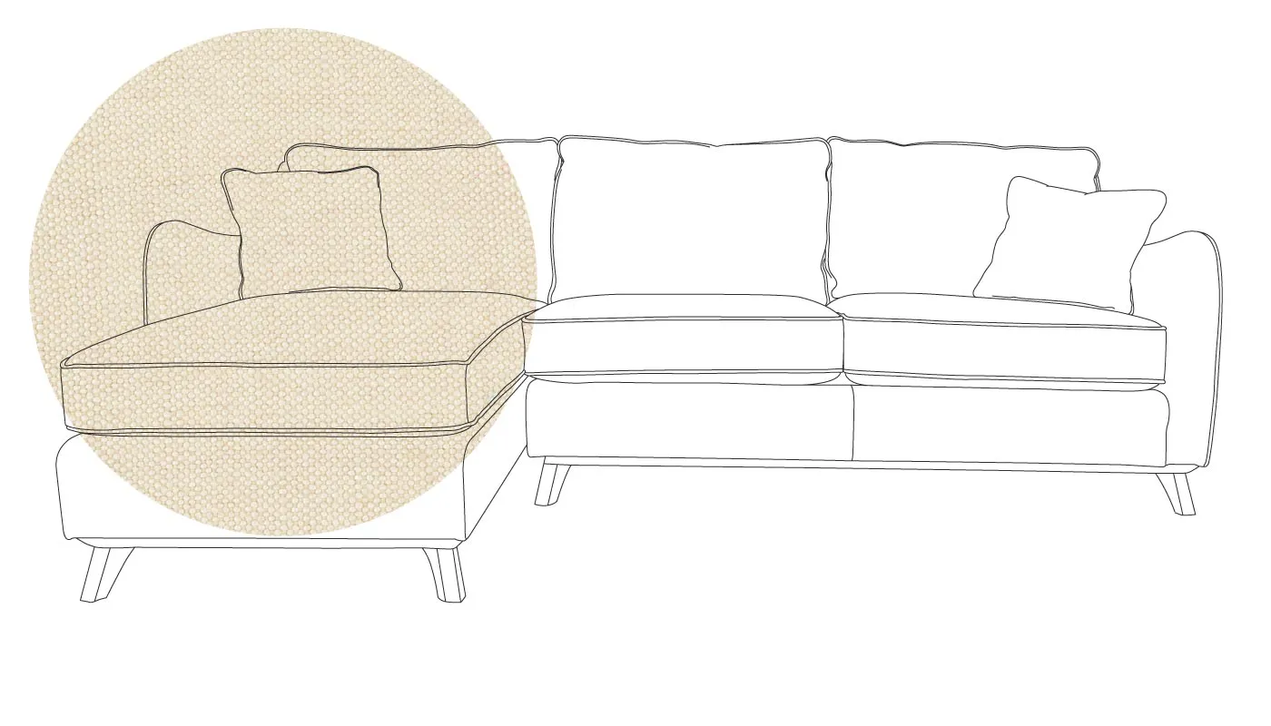 Heal's Ravello Left Hand Corner Sofa Linen Mix Hessian