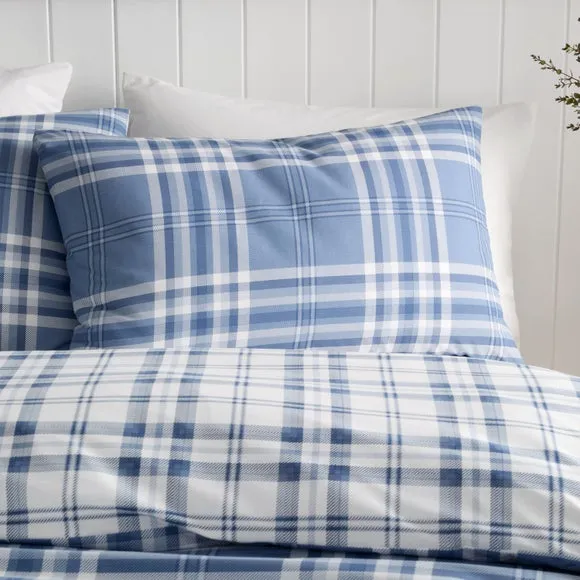 Catherine Lansfield Kelso Check Duvet Cover & Pillowcase Set 2