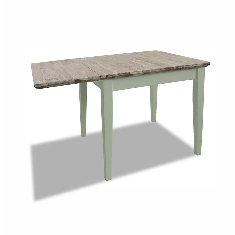 Statement Furniture Florence Square Extendable Kitchen Dining Table in Light Green 2