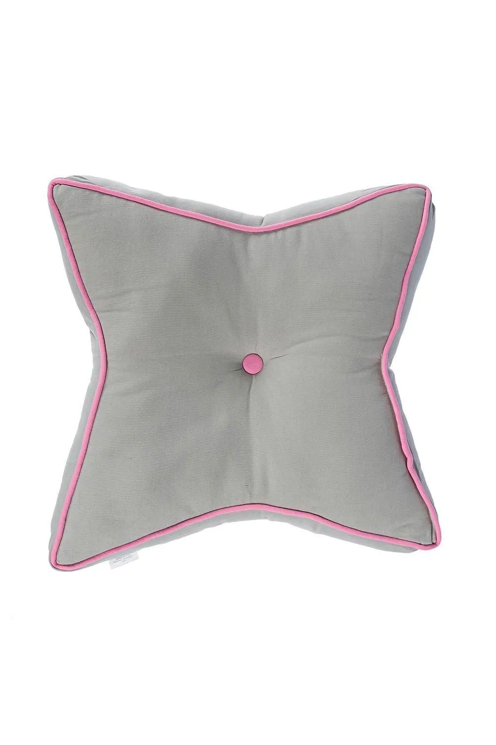 Homescapes Star Floor Cushion Soft Cotton, Comfy & OEKO-TEX® Certified in Mid Grey 1