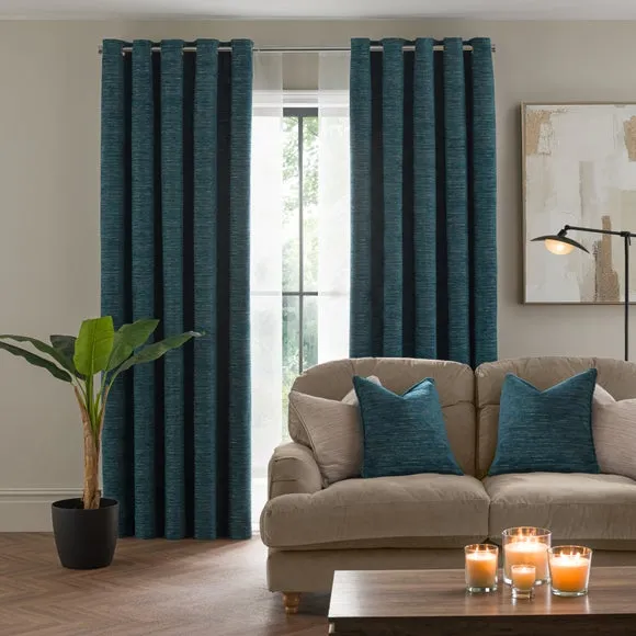 Hemmingway Chenille Eyelet Curtains 2