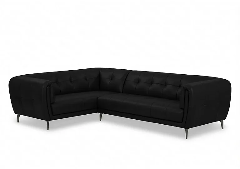 Sienna Leather Left Hand Facing Corner Sofa