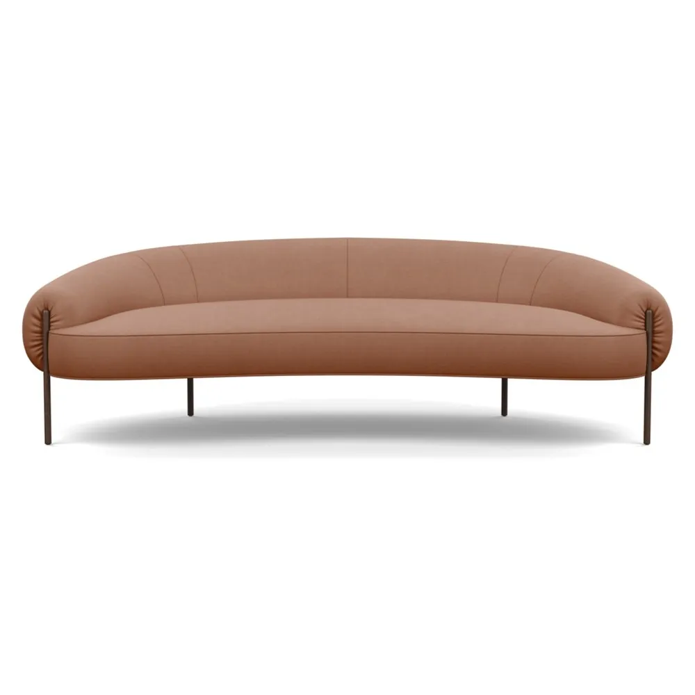 Heal's Isola 3 Seater Sofa Siena Cotton Clay Bronze Feet 1