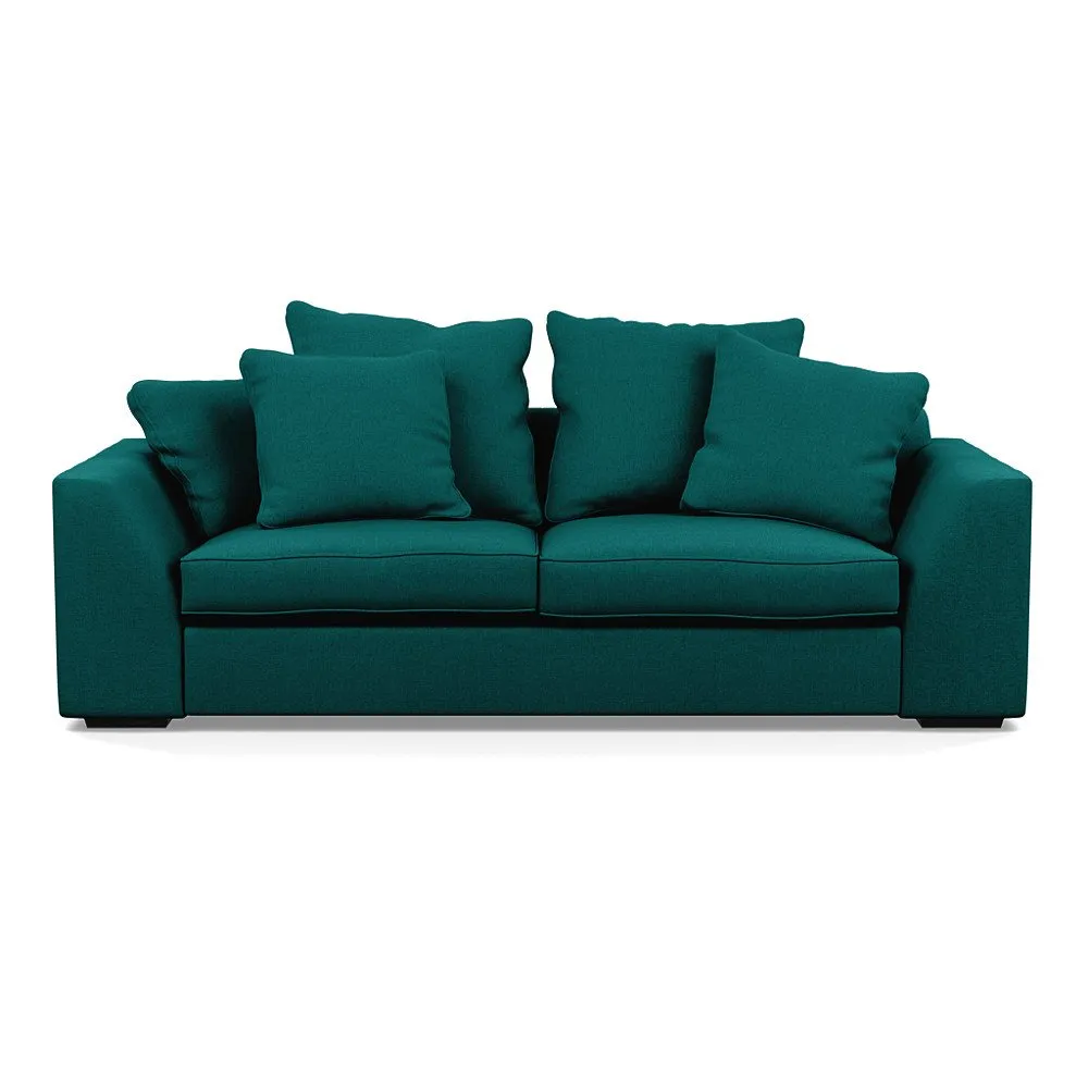 Heal's Cumulus 4 Seater Sofa Brushed Cotton Pine Black Feet 1