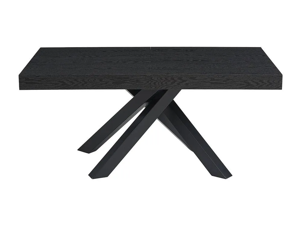 Vente-unique 6 - 10 Seater Extendable Dining Table In MDF & Metal - Black 2