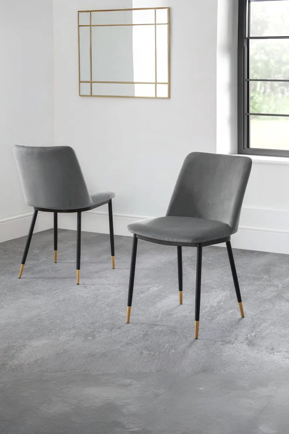 Julian Bowen Delaunay Upholstered Dining Chair (Set of 2) in Grey