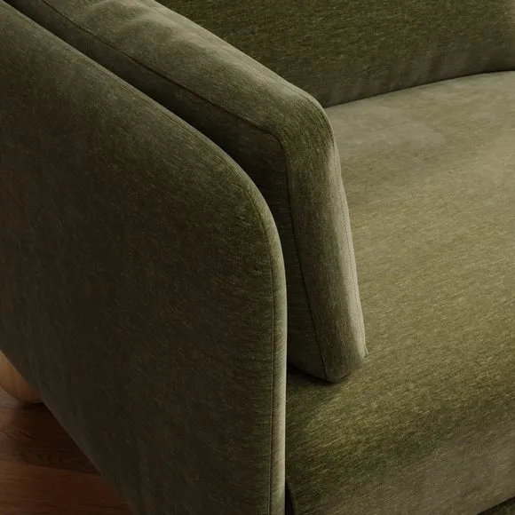 Armitage Chenille 2 Seater Sofa with Ball Feet 4