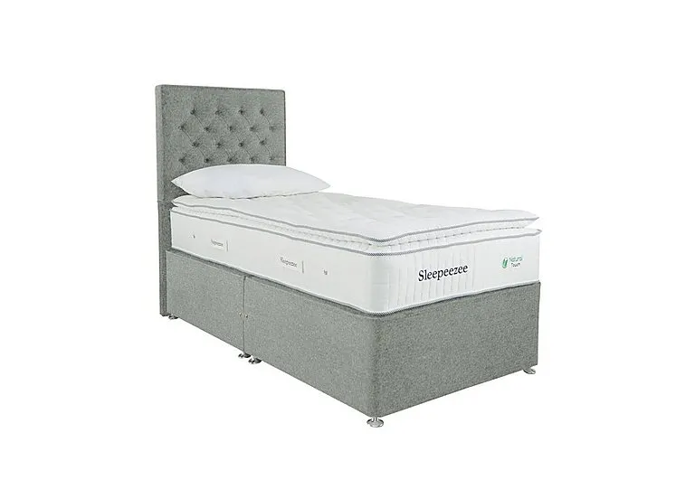 Natural Touch 3000 Pillowtop Divan Set with 2 Drawers - Single - Tweed Mint