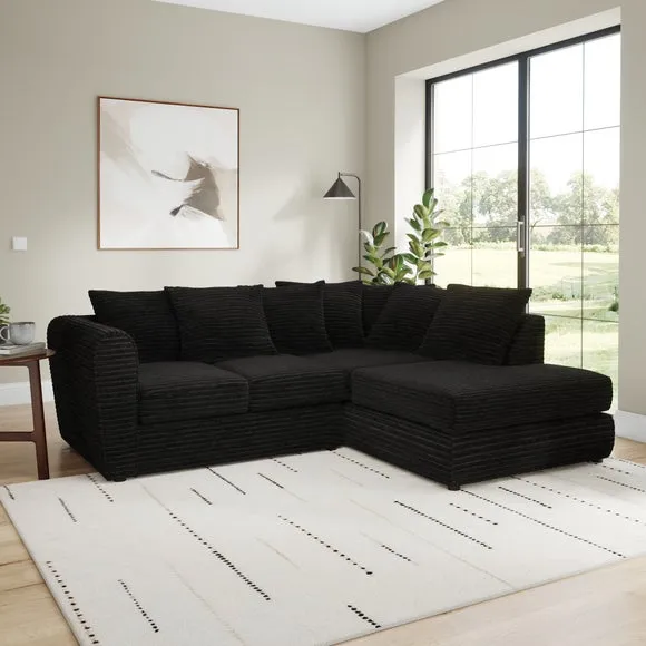 Blake Horizontal Jumbo Cord Corner Chaise Sofa 1
