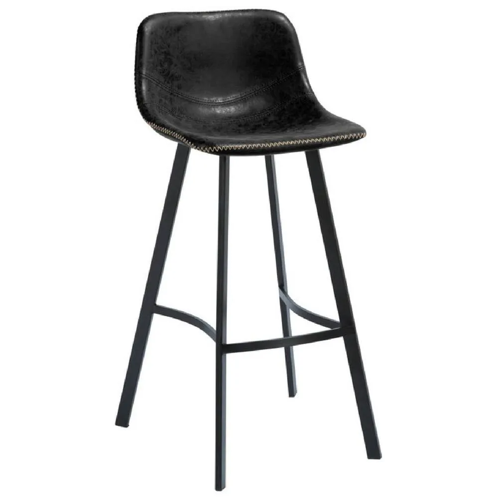 netfurniture Belmont Bar Stool & Tolix Square Table Package in Black 5