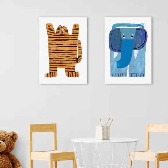 East End Prints Set of 2 Roar and Stomp Stomp Prints 1