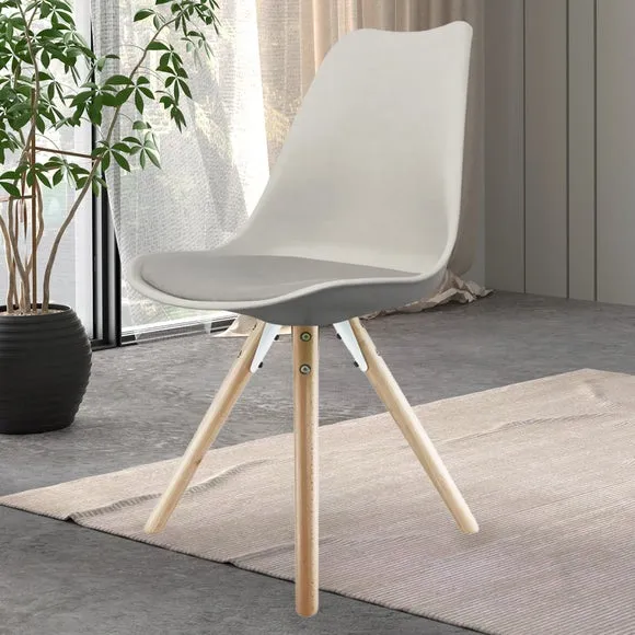 Fusion Living Soho Plastic Dining Chair with Pyramid Legs