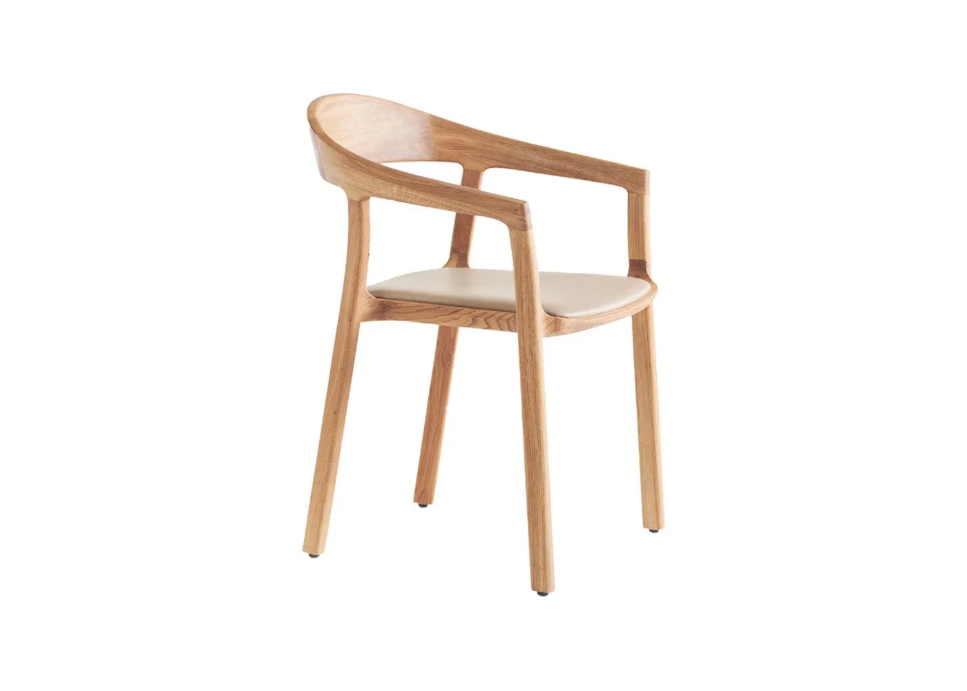 Artisan Tara Dining Chair in Oak and Select Leather 710 1