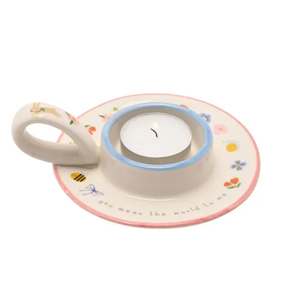 Love Life You Mean The World Ceramic Tealight Holder 4