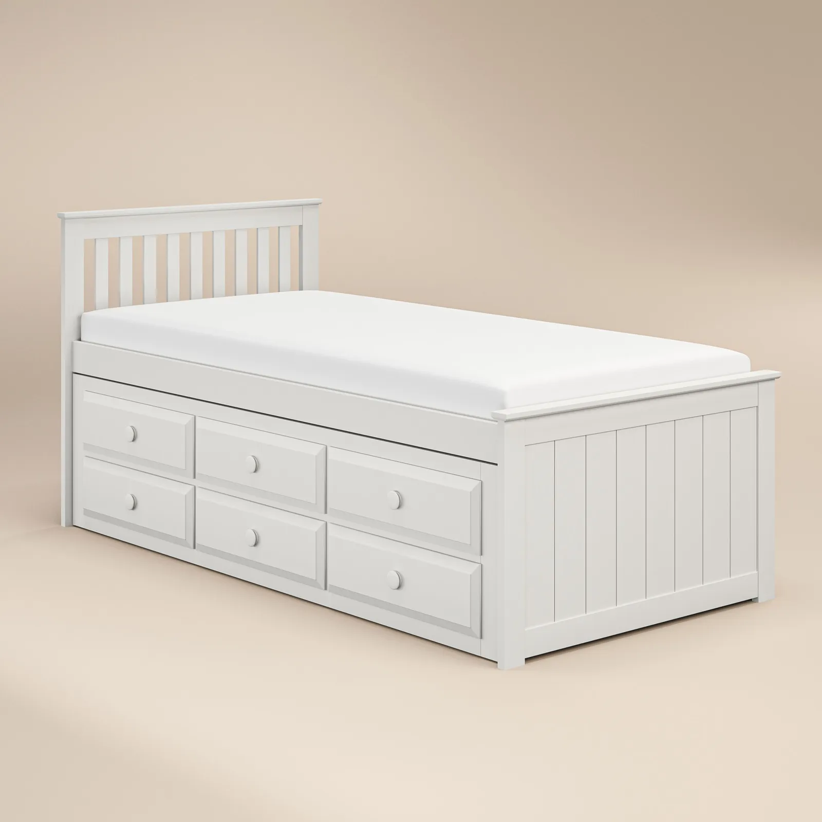 Flair Montana Captains Bed with Drawers in White 5
