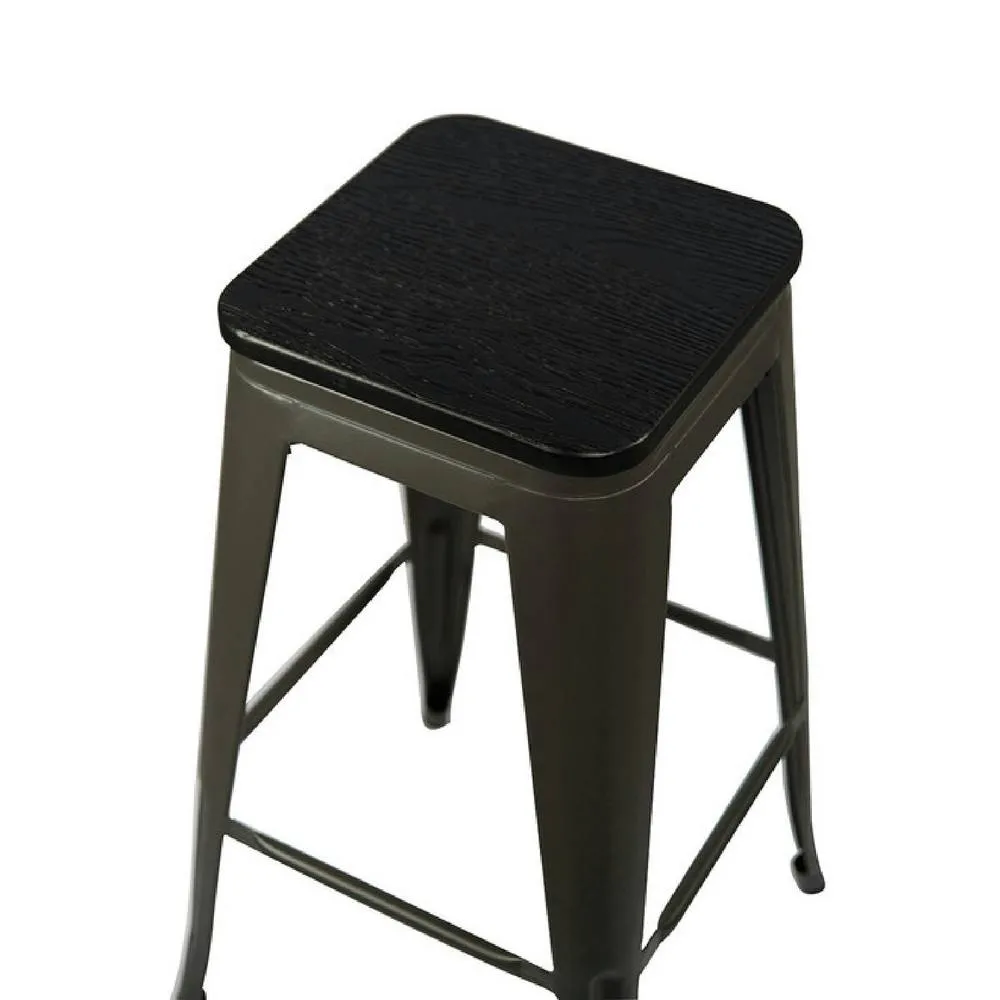 netfurniture Belgravia Bar Stool & Round Table Package in Black 6