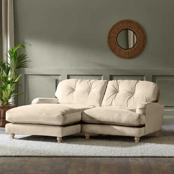 Martha Vintage Velvet Corner Chaise 2