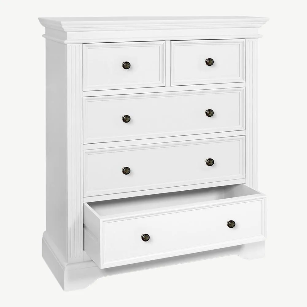 Statement Furniture Gainsborough White 2 Over 3 Chest of Drawers 3