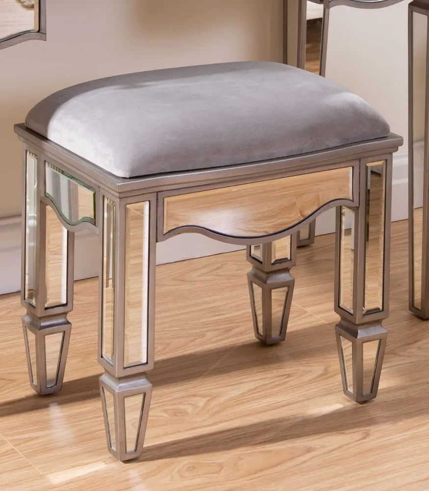 Elysee Mirrored Dressing Table Stool