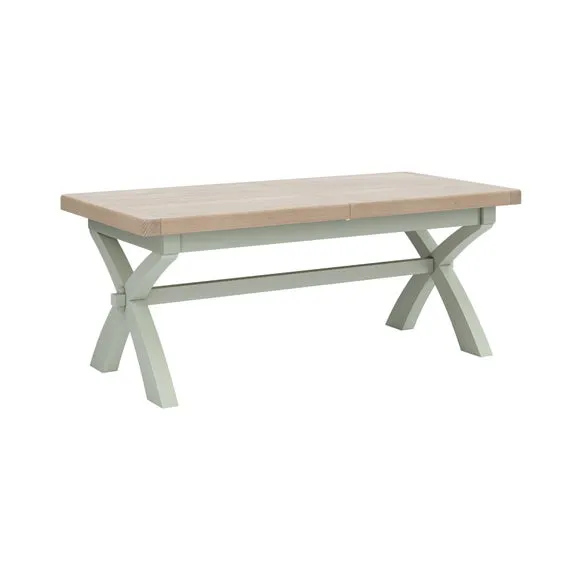 Salcombe 6-8 Seater Cross Leg Extendable Dining Table 2