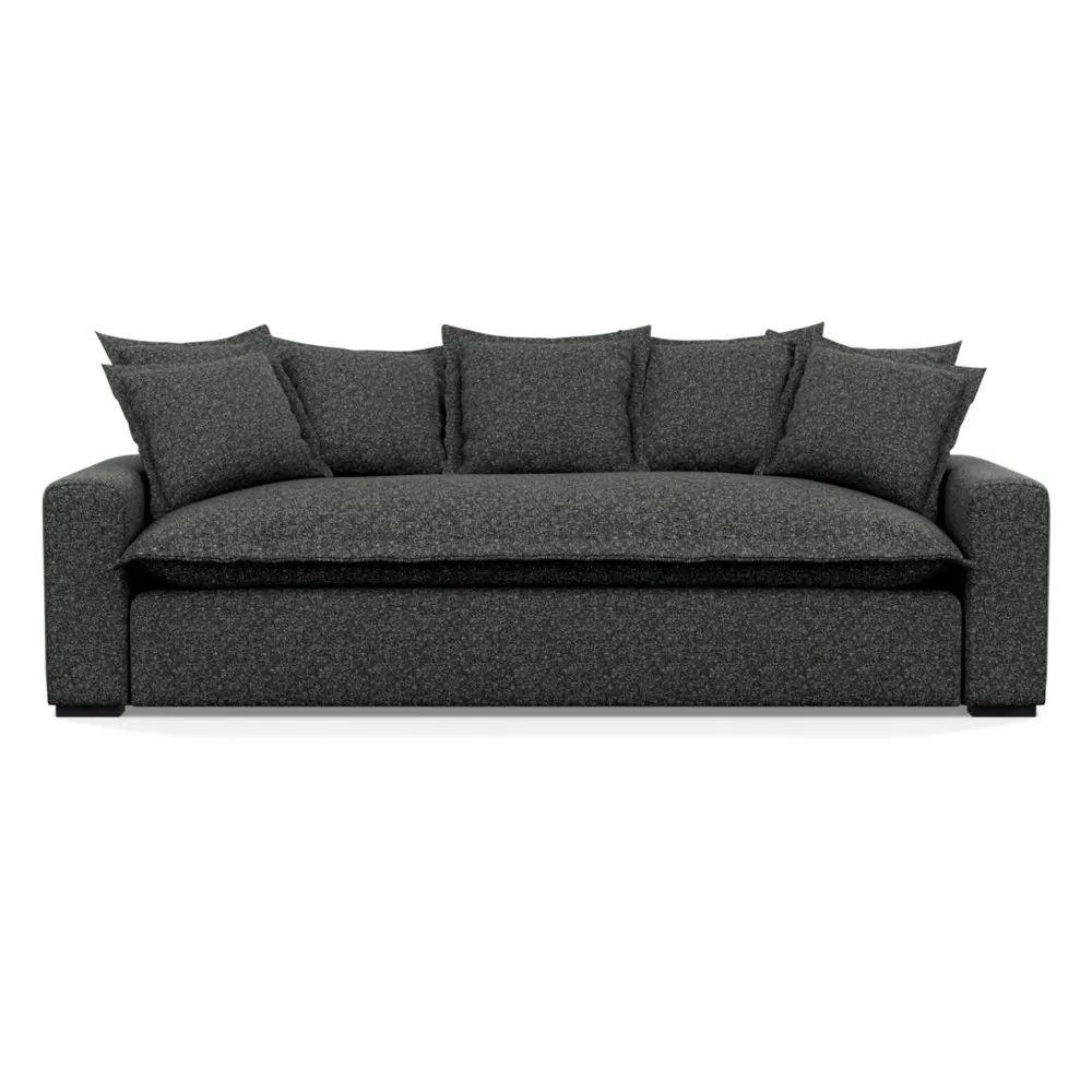 Heal's Brompton 4 Seater Sofa Brecon Charcoal Black Feet