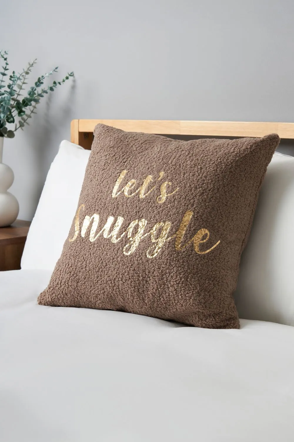 BHS Lets Snuggle Cushion in Brown