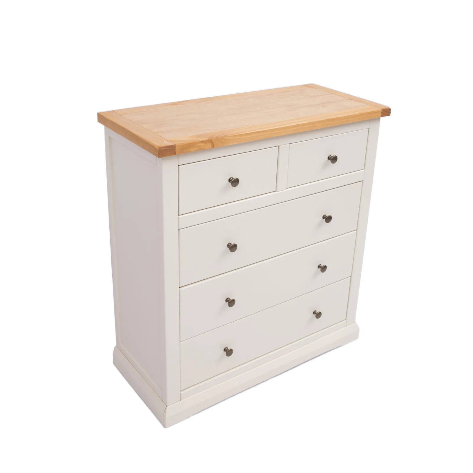Cabinet Bits Castelli 5 Drawer Chest of Drawers Brass Knob in Off-White 3