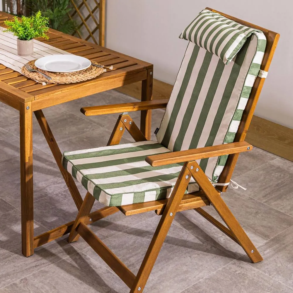 icon High Back Seat Pad Deck Stripe, Cushion, Olive