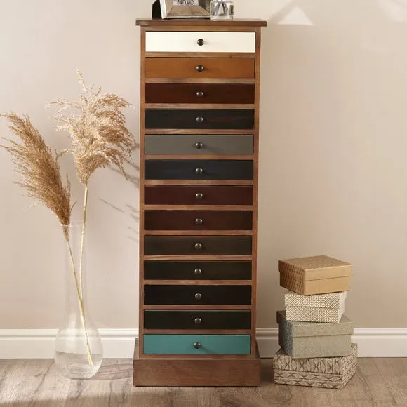 Pacific Loft 13 Drawer Chest, Pine 1