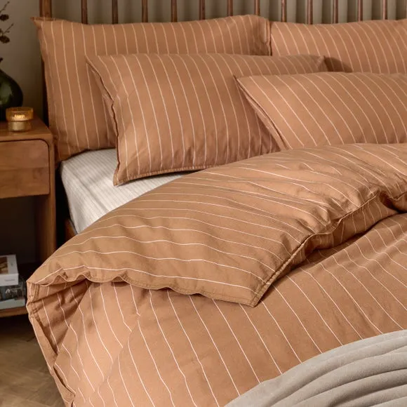 Yard Linear 100% Cotton Duvet Cover & Pillowcase Set 2
