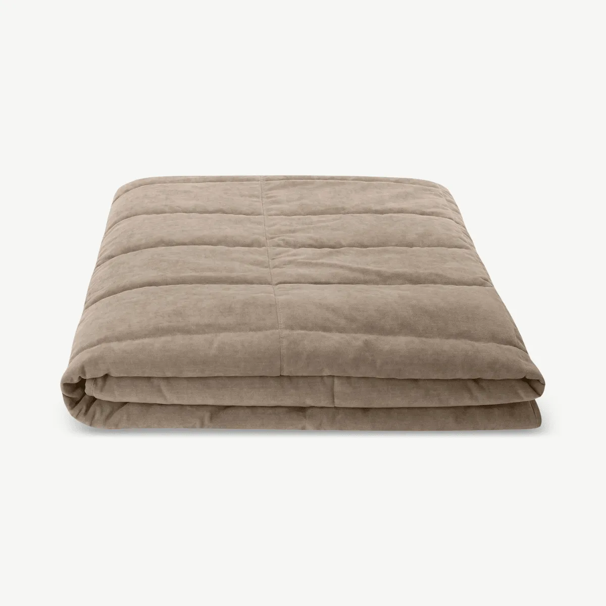Jovian Quilted Bedspread, 225 x 220cm, Taupe