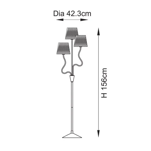 Vogue Priya Boho 3 Light Floor Lamp 6