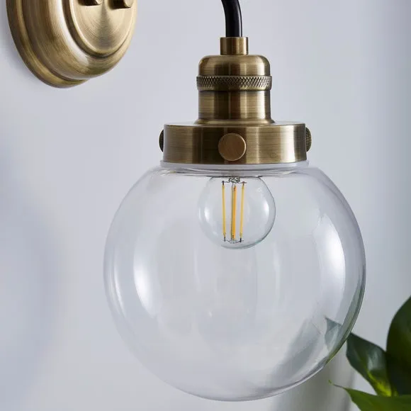 Broden Bathroom Wall Light Antique Brass 3